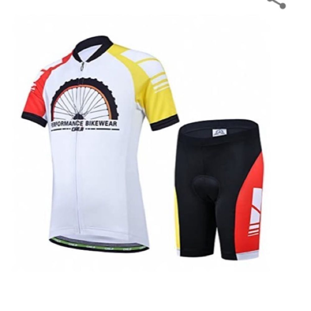 Performance Bikeware Two Piece Children Cycling Outfit with Padded Shorts Medium